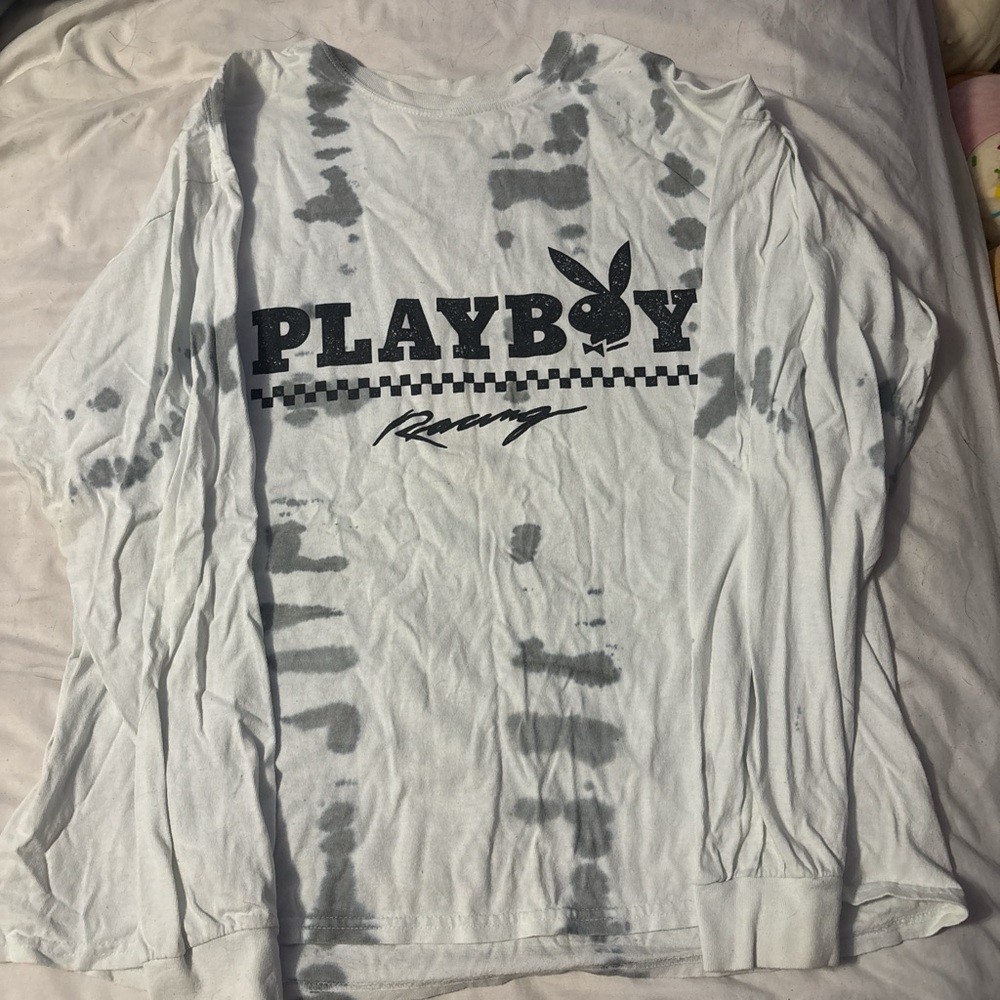 PLAYBOY White and Black Logo Tee